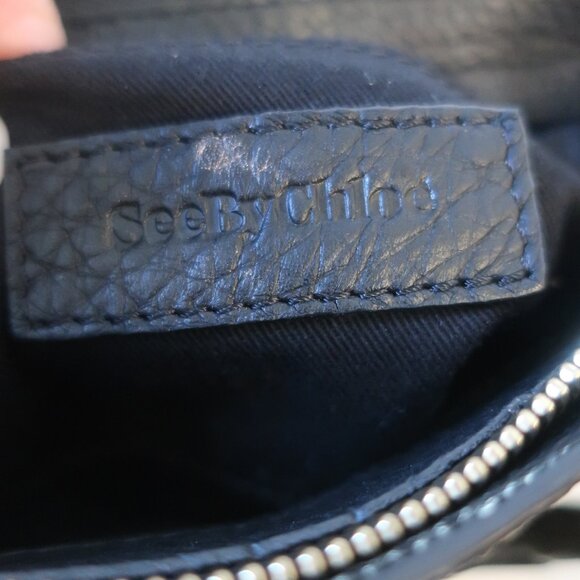 Womens See By Chloe Paige Python Snake Black, Nude Leather Mini Handbag - Picture 6 of 9